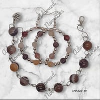 Image 1 of ANA826140 - Natural Persian Gulf Agate Bracelet Set