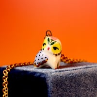 Floral Barn Owl Necklace