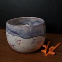 Image 2 of 3.5 cup Marbled Snack Bowl with Snack Tongs 04202502