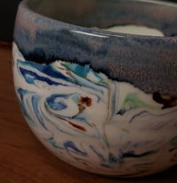 Image 5 of 4 cup Marbled Snack Bowl with Snack Tongs 04202503