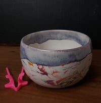 Image 3 of 4 cup Marbled Snack Bowl with Snack Tongs 04202505