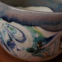 Image 5 of 3 cup Marbled Snack Bowl with Snack Tongs 042025011