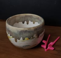 Image 3 of 3 cup Marbled Snack Bowl with Snack Tongs 042025012
