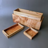 Image 4 of Box of Many Uses - Curly Figured Maple with Spalted Maple Trays
