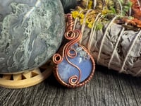 Image 1 of Copper Blue Lace Agate Pendant 