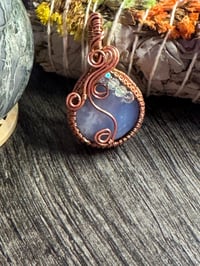 Image 3 of Copper Blue Lace Agate Pendant 