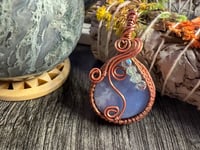 Image 4 of Copper Blue Lace Agate Pendant 