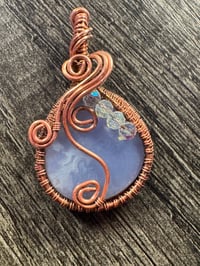 Image 5 of Copper Blue Lace Agate Pendant 