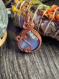 Image 7 of Copper Blue Lace Agate Pendant 
