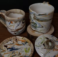 Image 6 of 6 oz. (175 ml) Marbled Tea Steeper with Cup and Saucer 04202504