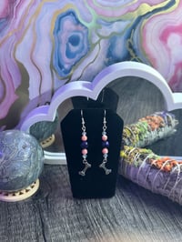 Image 4 of Pink and Purple Bone Earrings 