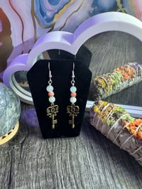 Image 5 of Pink and Light Blue Key Dangles 
