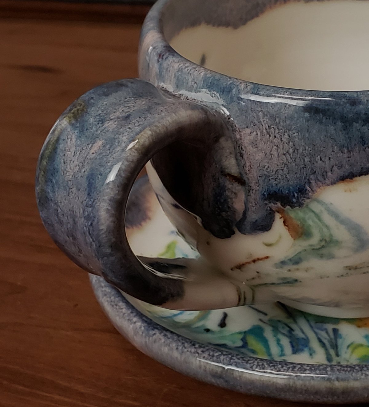 Image of 6 oz. (175 ml) Marbled Porcelain Cup and Saucer 04202501