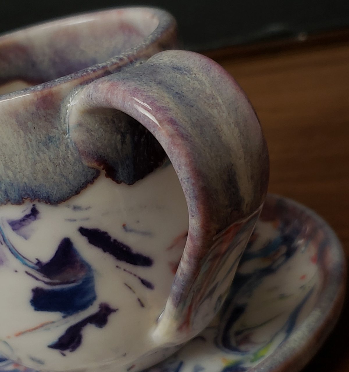 Image of 6 oz. Marbled Porcelain Cup and Saucer 04202502