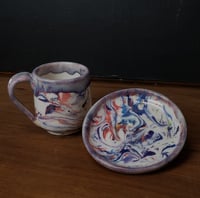 Image 4 of 6 oz. Marbled Porcelain Cup and Saucer 04202502