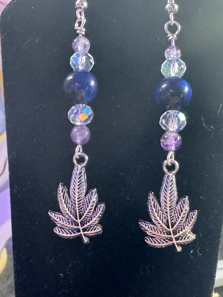 Image of Blue Leaf Dangles