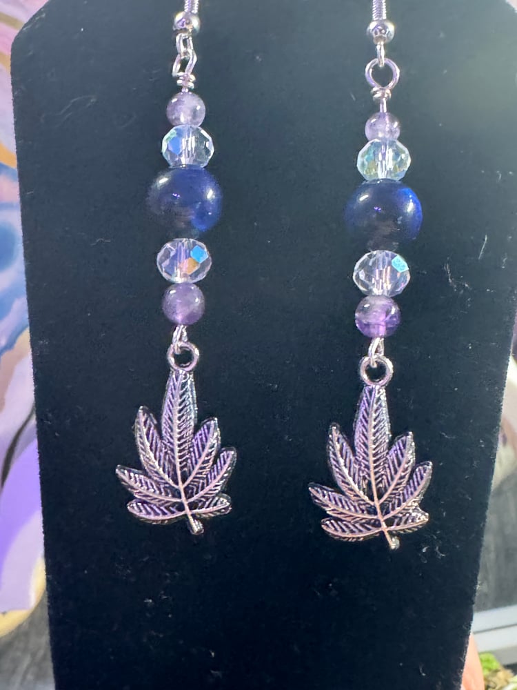 Image of Blue Leaf Dangles
