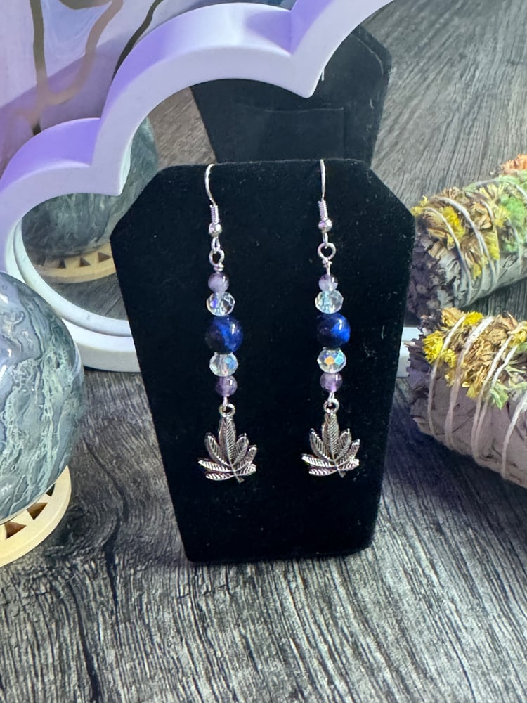 Image of Blue Leaf Dangles