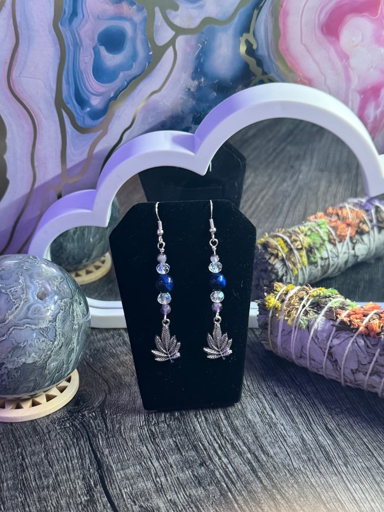 Image of Blue Leaf Dangles