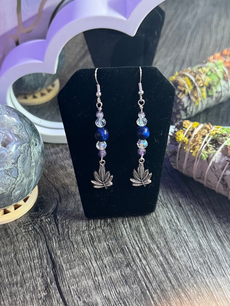 Image of Blue Leaf Dangles