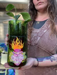 Image 3 of Neon Sacred Heart Upcycled Planter 