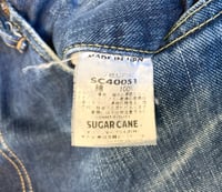 Image 9 of Sugar Cane indigo dyed selvedge zip fly star highwater jeans, size 34