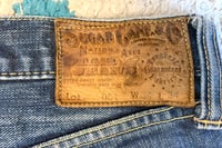 Image 6 of Sugar Cane indigo dyed selvedge zip fly star highwater jeans, size 34