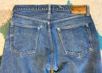 Image 7 of Sugar Cane indigo dyed selvedge zip fly star highwater jeans, size 34