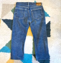 Image 8 of Sugar Cane indigo dyed selvedge zip fly star highwater jeans, size 34