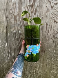 Image 1 of Floral Panther Upcycled Planter