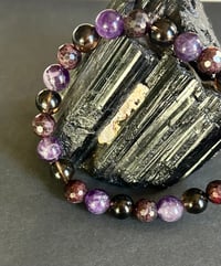 Image 1 of Cancer Support: Amethyst, Garnet, Smoky Quartz