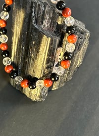 Image 1 of Cancer Support: Red Jasper, Black Onyx, Clear Quartz