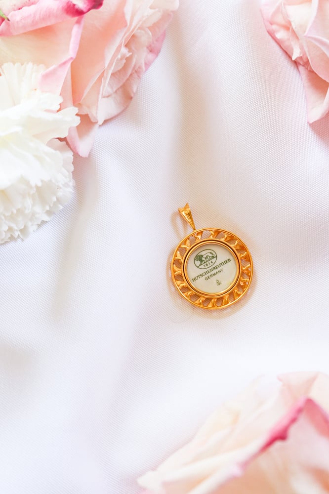 Image of Vintage Hutschenreuther Porcelain Pendant From Germany