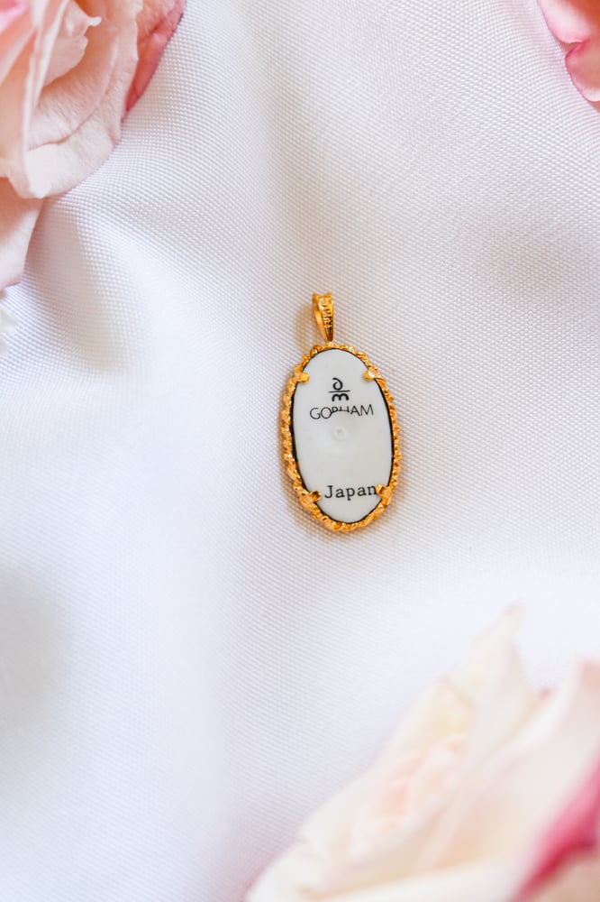 Image of Vintage Gorham Porcelain Pendant from the USA