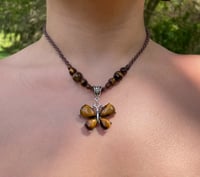 Image 1 of Tigers eye butterfly necklace 