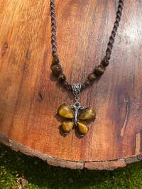 Image 2 of Tigers eye butterfly necklace 
