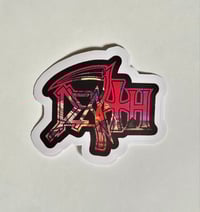 Image 1 of Death Band Logo with Leprosy Album Imagery Matte Vinyl Sticker
