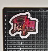 Image 2 of Death Band Logo with Leprosy Album Imagery Matte Vinyl Sticker