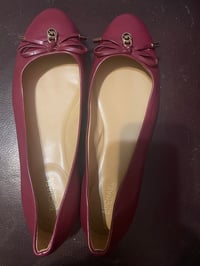 Image 2 of Mk beautiful real leather burgundy color.