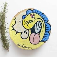4.5" HAND PAINTED WOOD SLAB