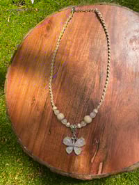 Image 2 of Rose quartz butterfly necklace 