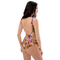Image 7 of One piece swimsuit in Psychedelic Meadow pink