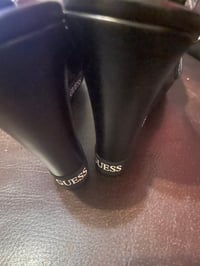Image 2 of Black wedging sandal.