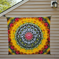 Image 5 of Rastafari Ice Dyed Tie Dye (54x54) Tapestry