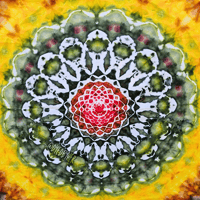 Image 4 of Rastafari Ice Dyed Tie Dye (54x54) Tapestry