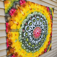 Image 2 of Rastafari Ice Dyed Tie Dye (54x54) Tapestry