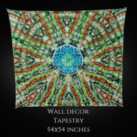 Image 1 of Mandala Ice Dyed Tie Dye (54x54) Wall Decor Tapestry