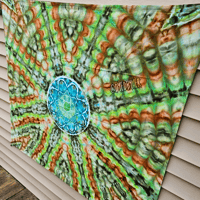 Image 3 of Mandala Ice Dyed Tie Dye (54x54) Wall Decor Tapestry