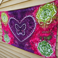 Image 3 of Butterfly Ice Dyed Tie Dye (36x54) Wall Decor Tapestry