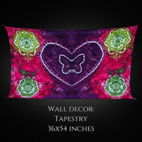 Image 1 of Butterfly Ice Dyed Tie Dye (36x54) Wall Decor Tapestry